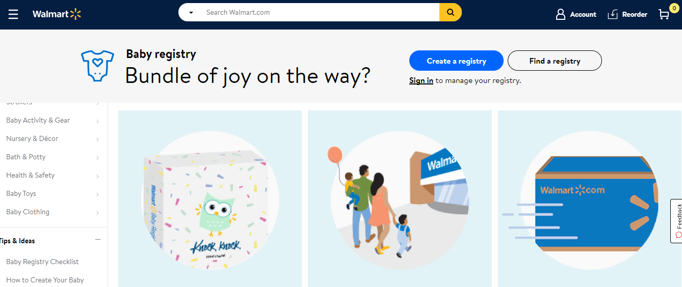  미국 월마트 Walmart 무료 출산 선물 - 베이비 레지스트리 온라인 신처방법