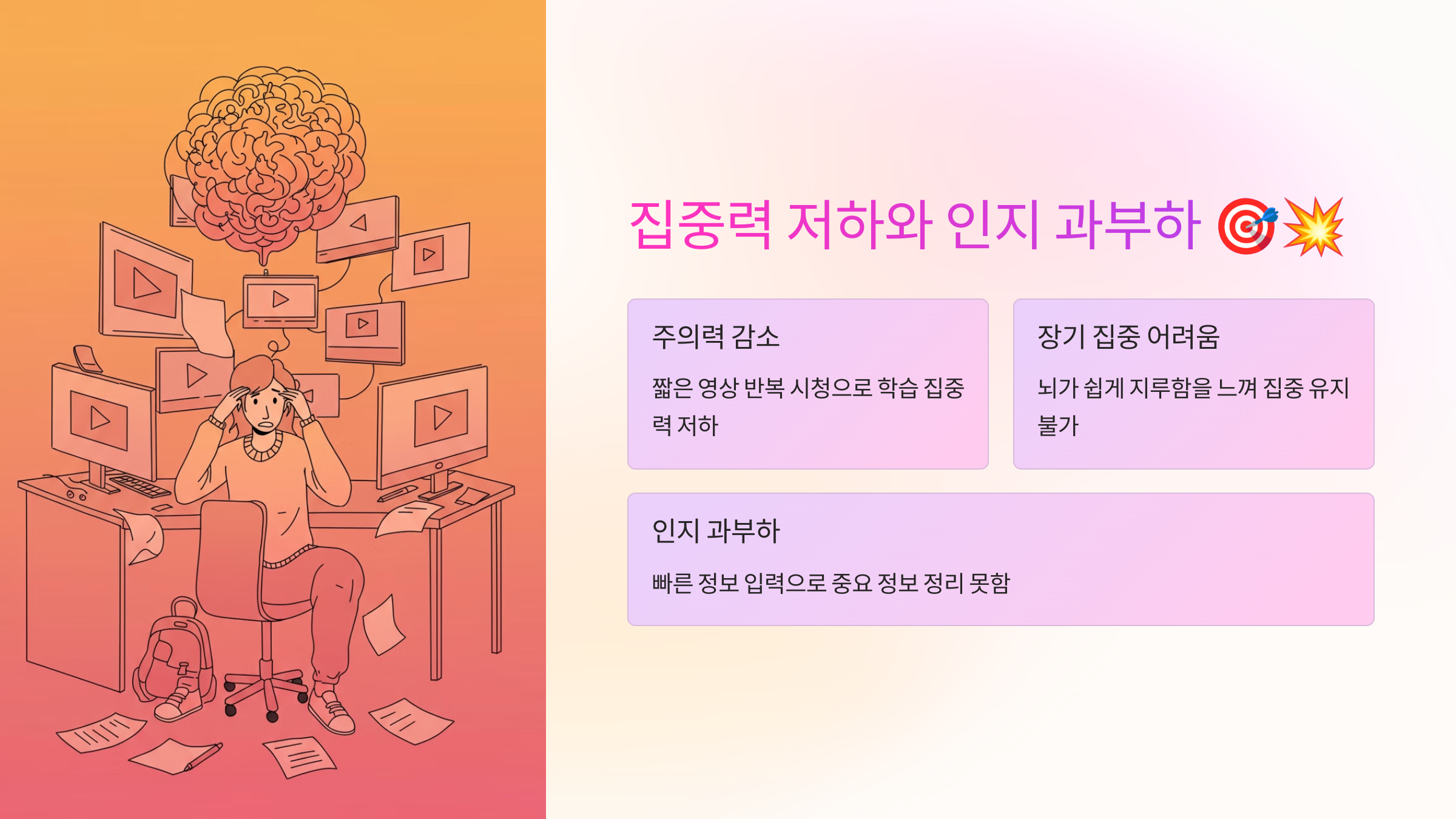 집중력 저하와 인지 과부하