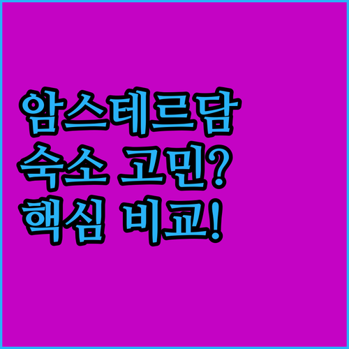 암스테르담 숙소 고민 끝 위치, 가격