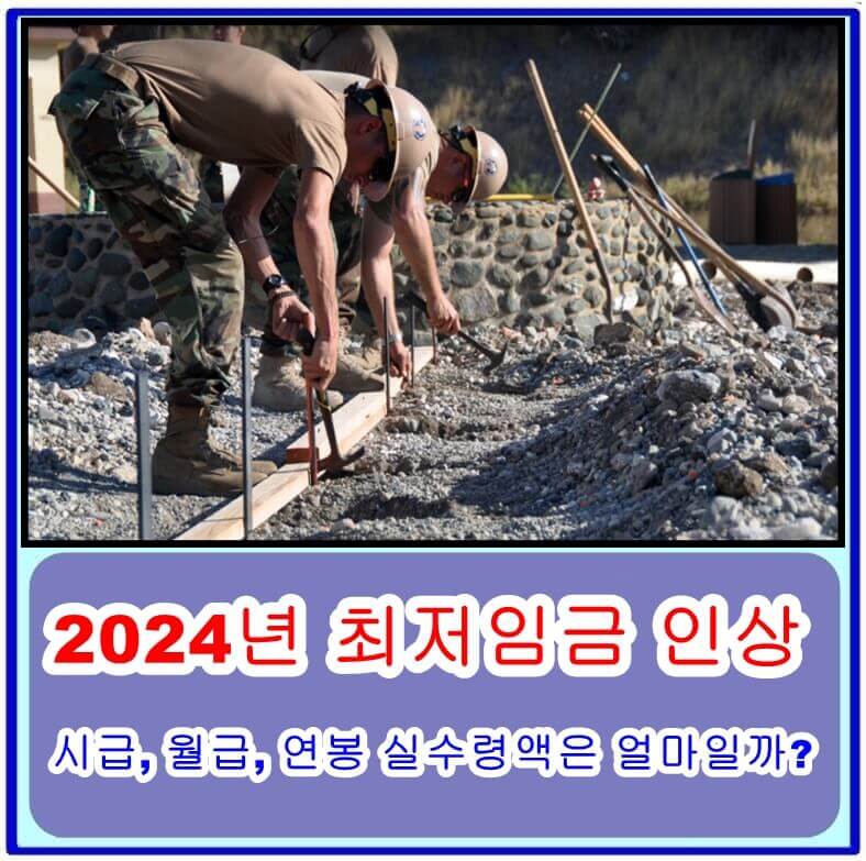  2024년 최저임금 인상에 따른 시급, 월급, 연봉 실수령액은 얼마일까?