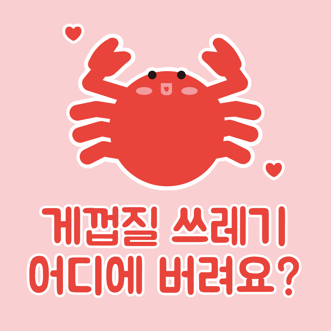  게껍질 쓰레기 /  게껍질은 일반쓰레기 or 음식물 쓰레기?