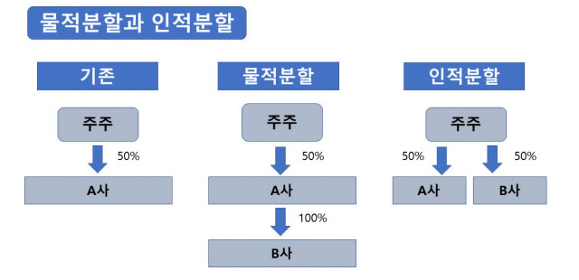 물적분할&#44; 인적분할