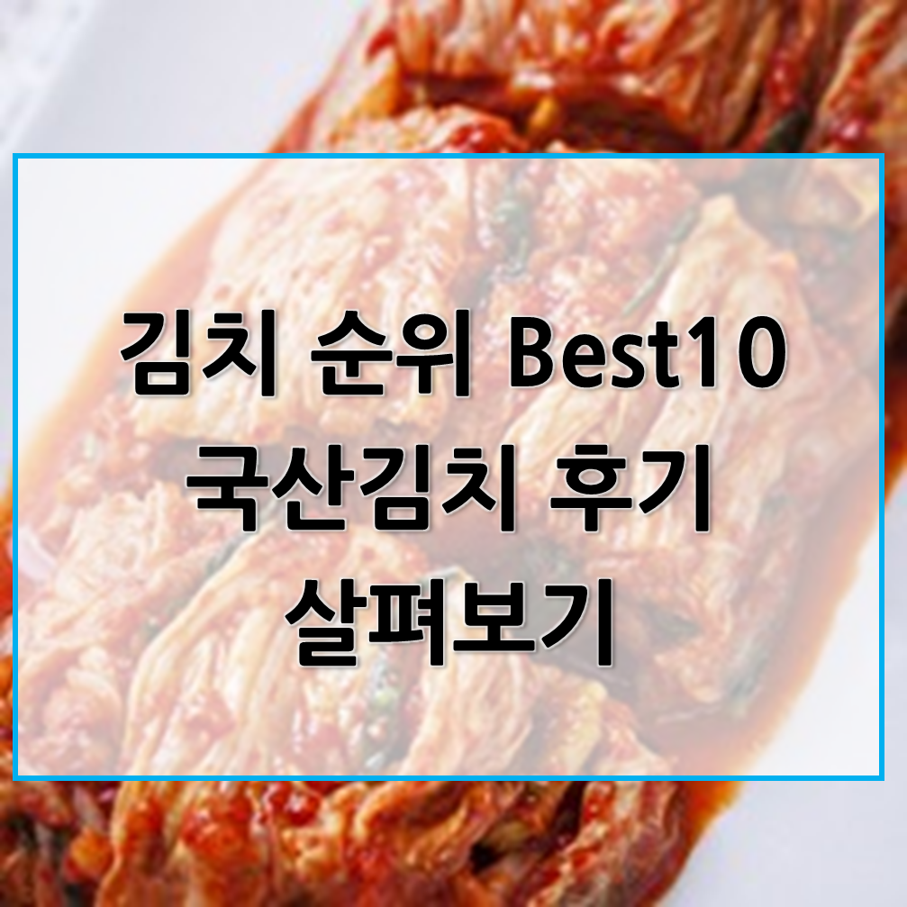  김치 비교 구매 리뷰 Best 10, 국산 김치 리뷰