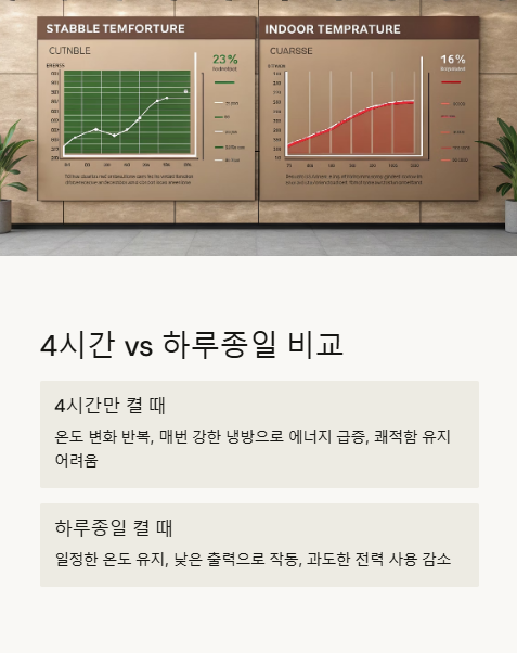 4시간과 하루종일비교