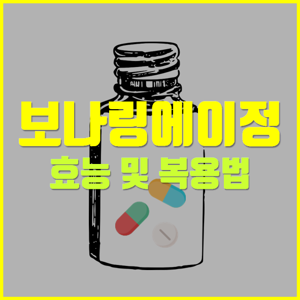  보나링에이정 효능 및 복용법