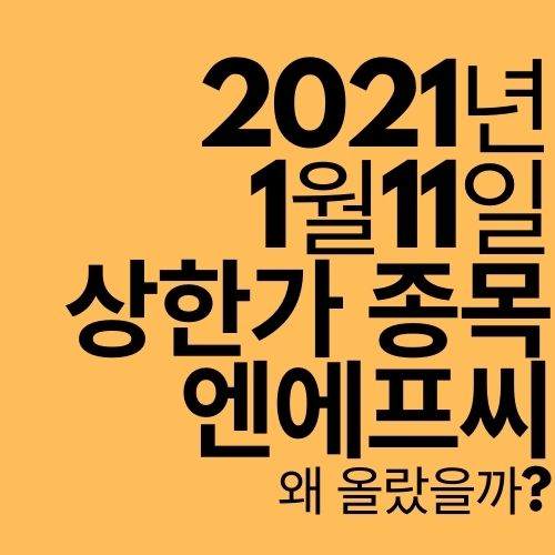  [상한가 종목] 엔에프씨 (증권가 고평가?)