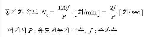  유도 전동기의 동기속도와 슬립