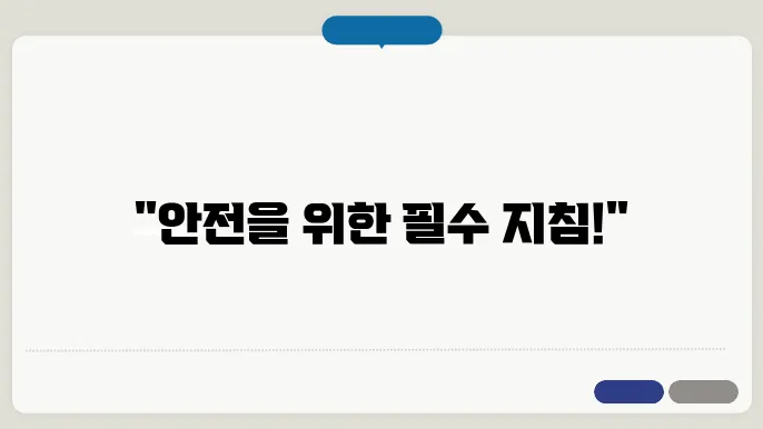 비행 중 안전 수칙