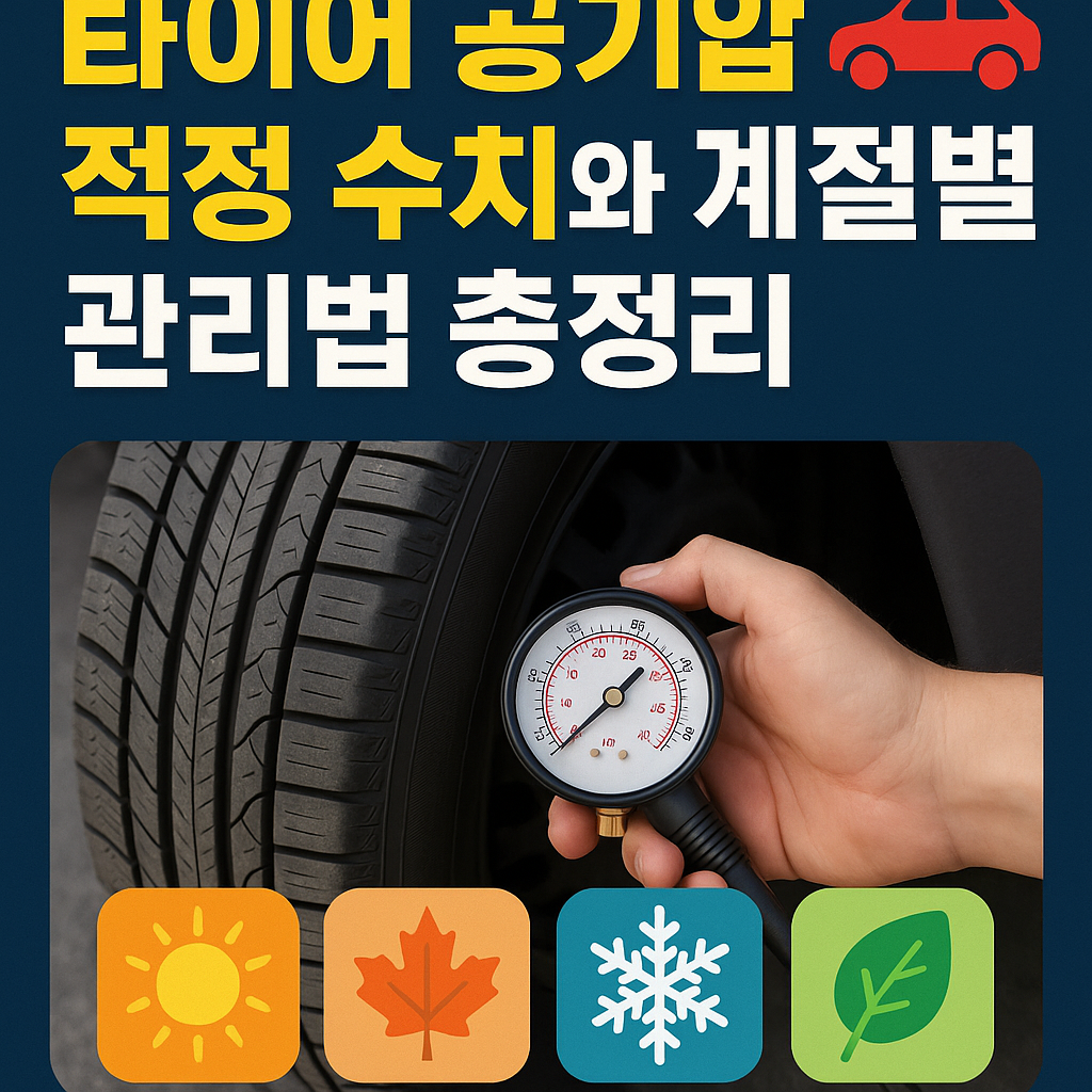 타이어 공기압 적정 수치와 계절별 관리법 총정리 🚗