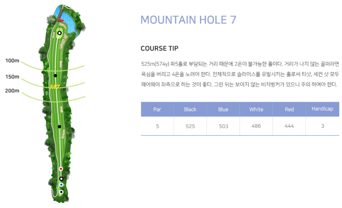 에덴블루 컨트리클럽 마운틴코스 7