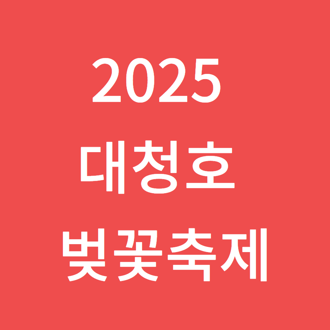 2025 대청호 벚꽃축제