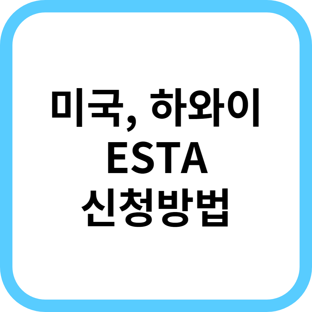  미국 ESTA 신청 방법