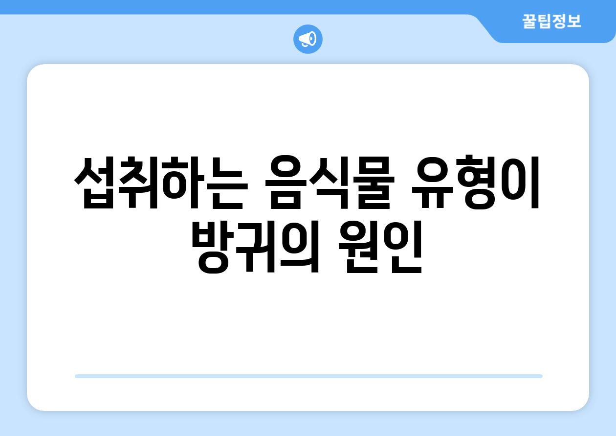 섭취하는 음식물 유형이 방귀의 원인