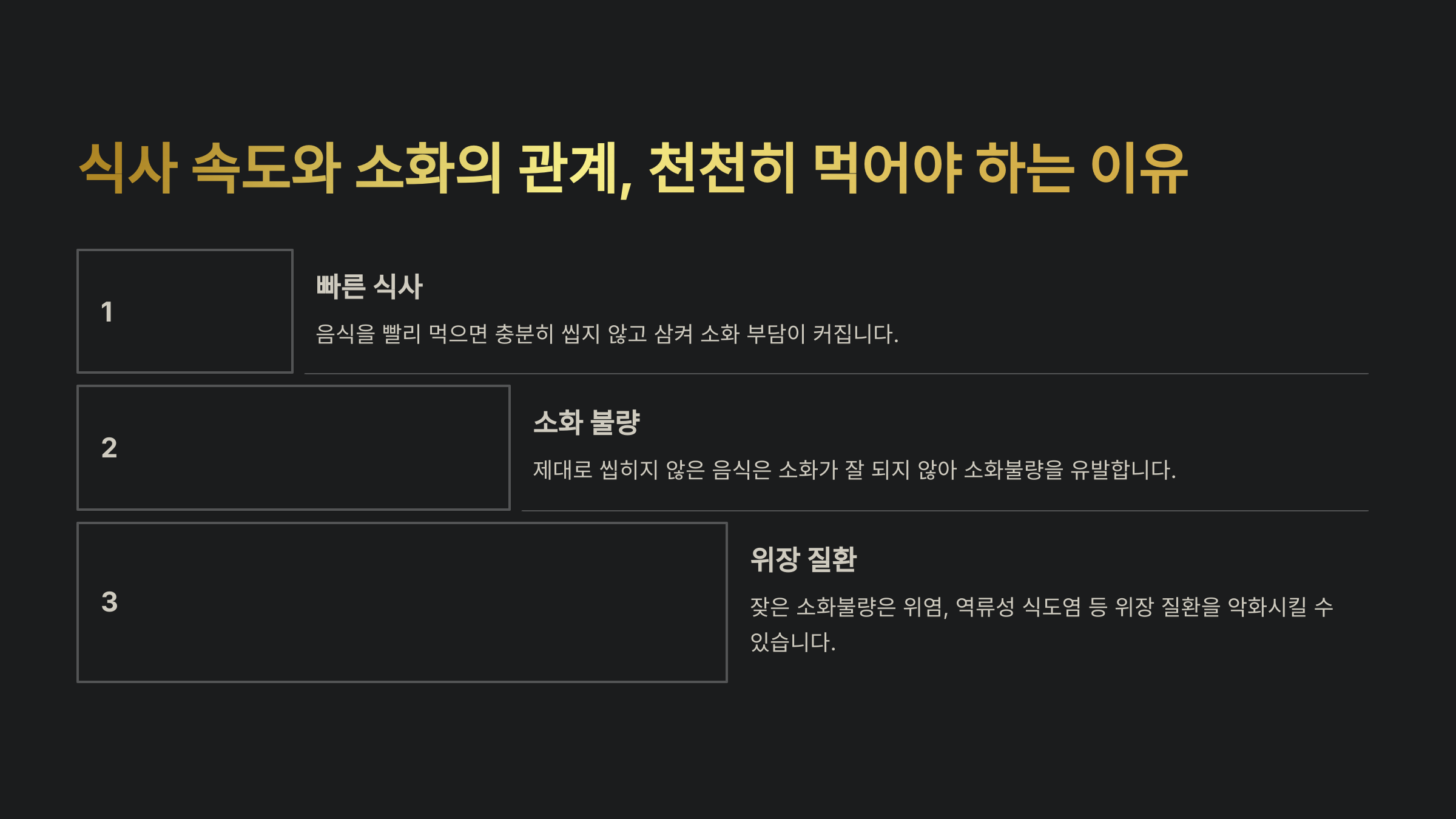 식사 속도와 소화의 관계, 천천히 먹어야 하는 이유