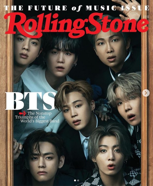  BTS 미국잡지 롤링스톤 표지모델 장식