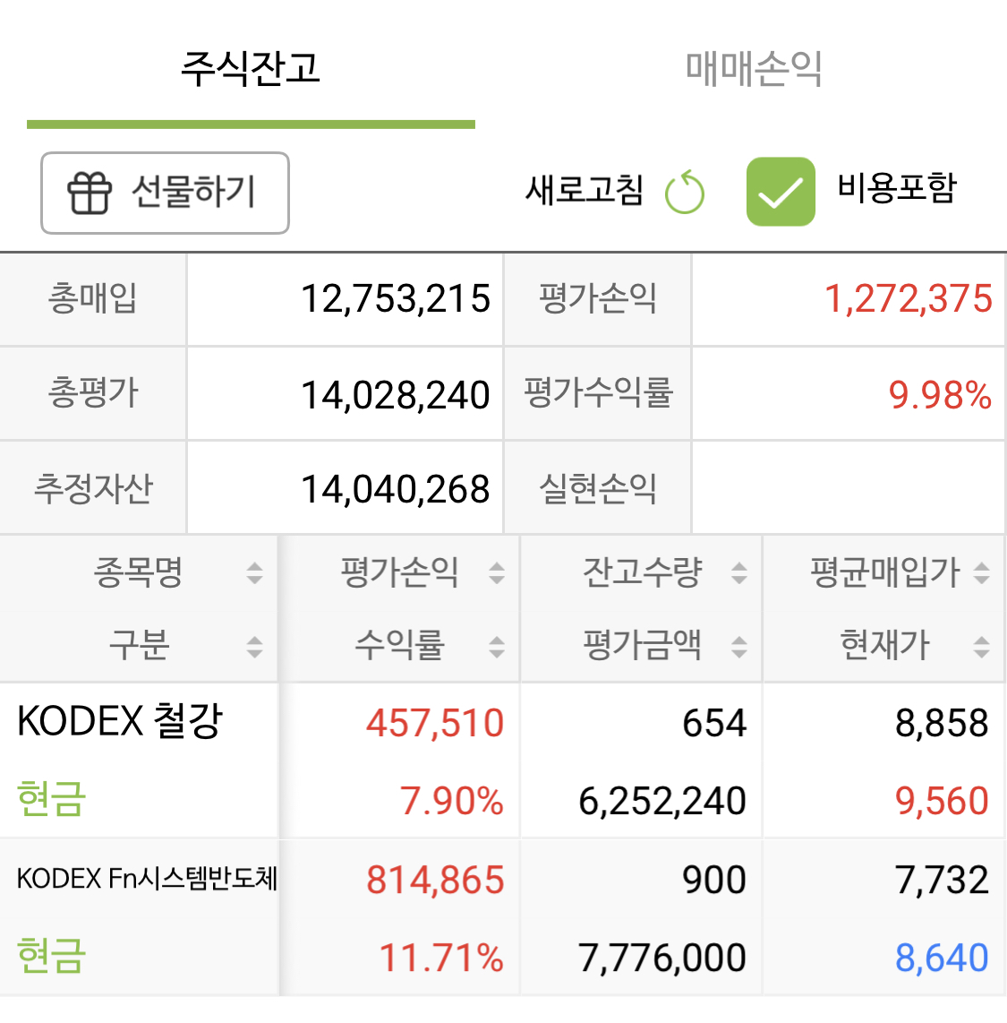 연금저축펀드-계좌손익