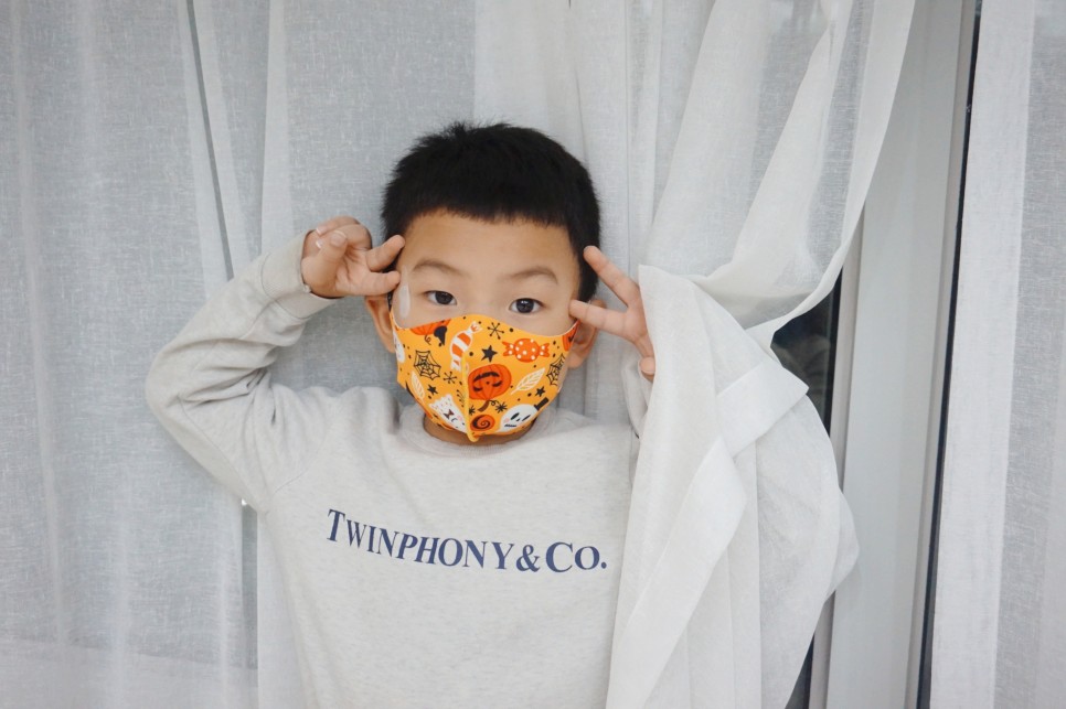 할로윈마스크아동용 여러번 재사용 10