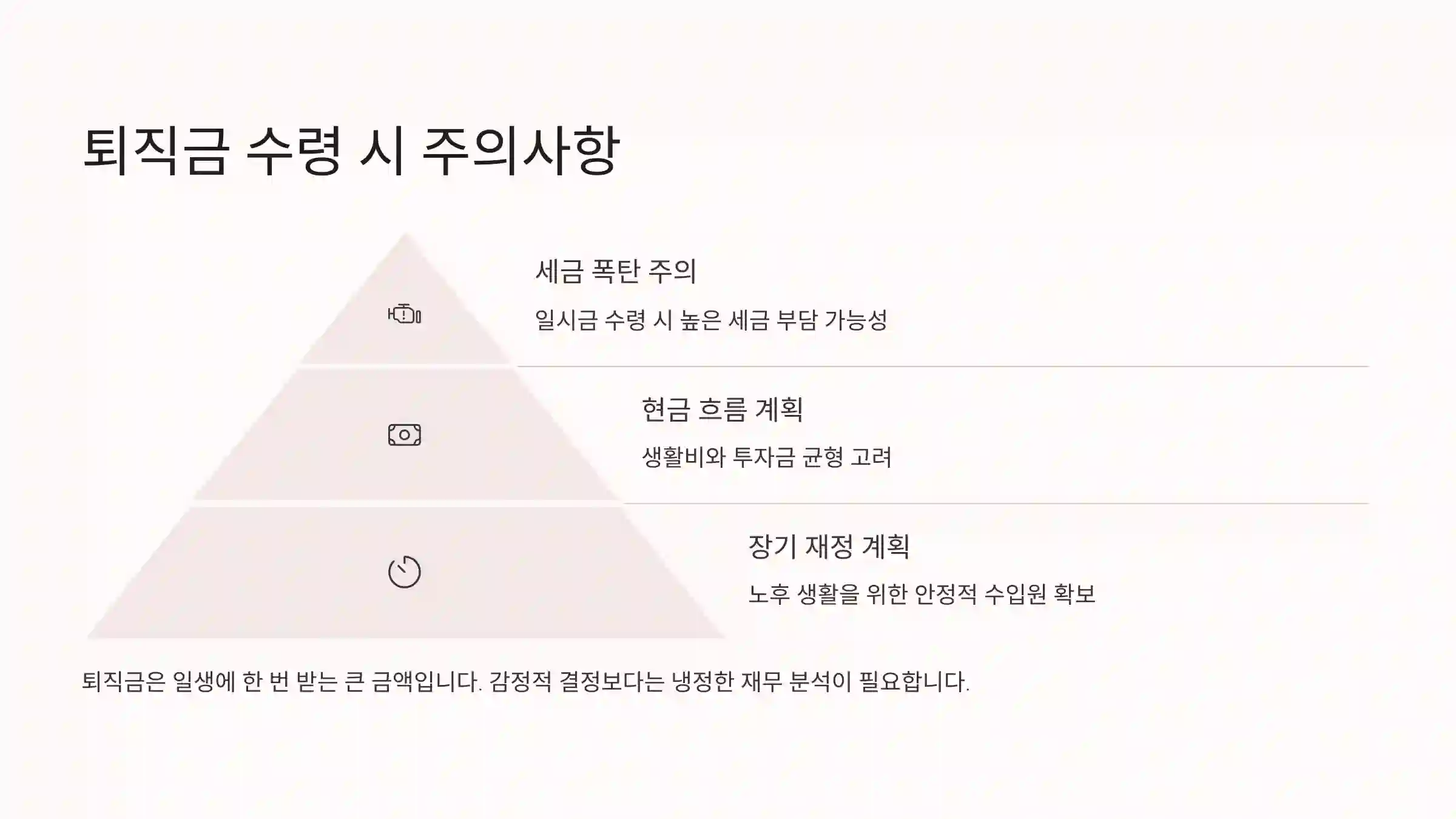 퇴직금 수령 시 주의사항