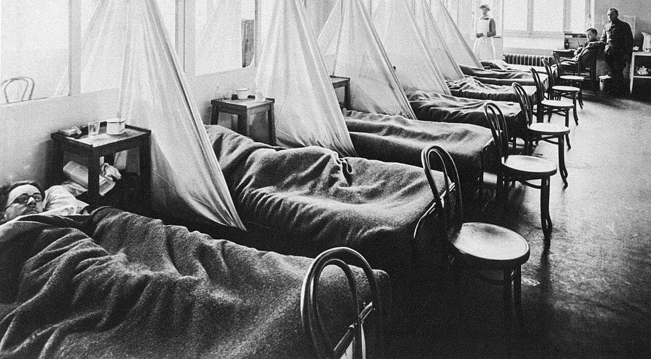 제1차 세계대전 병원 스페인 독감 확진자 병사들