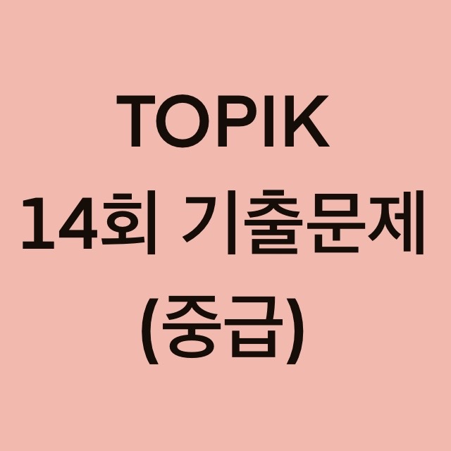  토픽(TOPIK) 14회 중급 어휘 및 문법 기출문제 (19~30 문항)