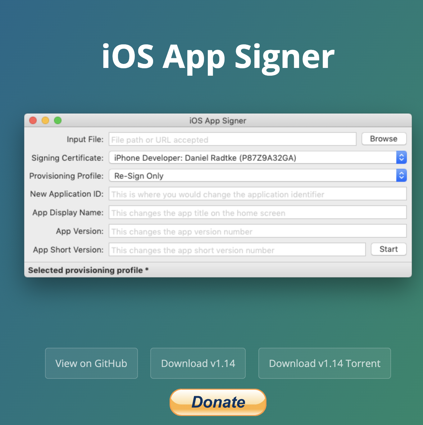 iOS 앱 재서명 툴 ios app signer