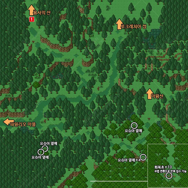루크레치아 숲 지도 이미지