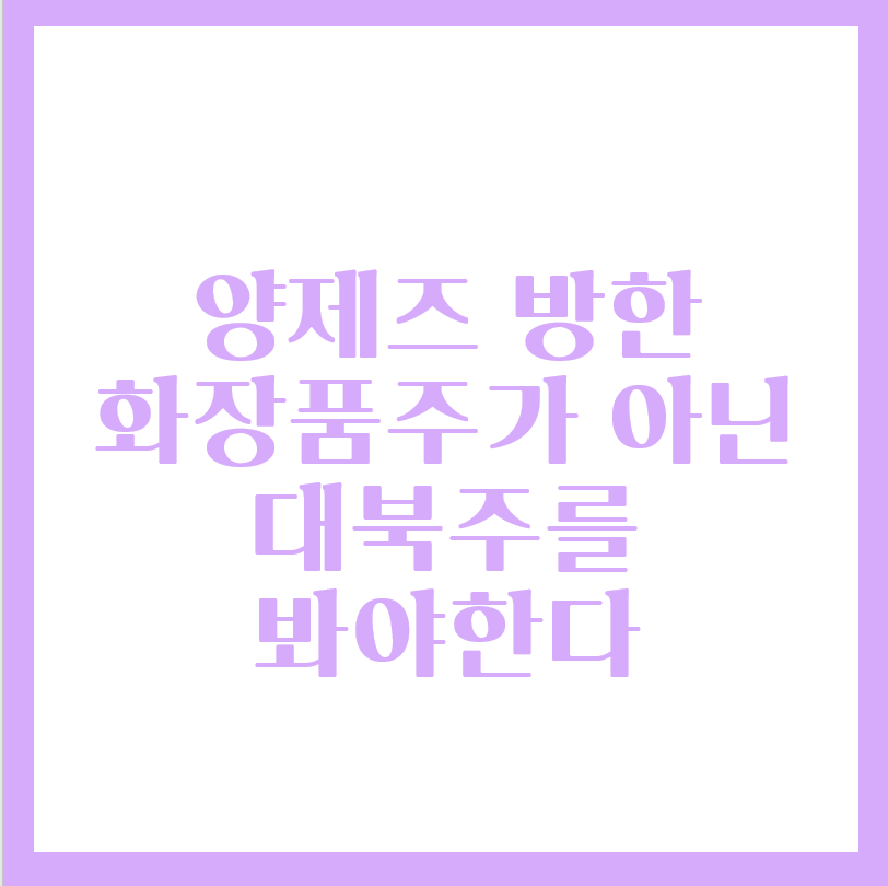  양제츠 방한, 화장품주가 아닌 대북주 선취매