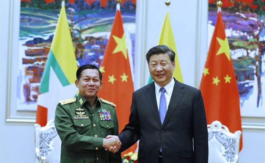 미얀마군부-시진핑