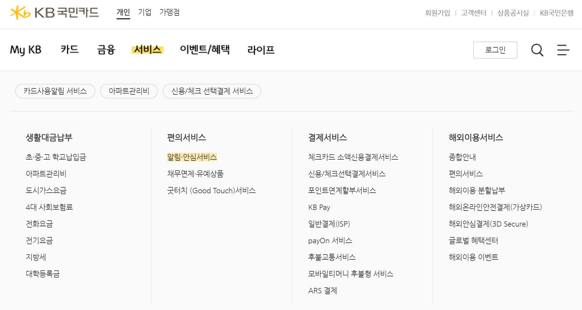 국민카드 문자알림서비스 해지 300원 아껴요 국민카드 문자알림서비스 해지 300원 아껴요