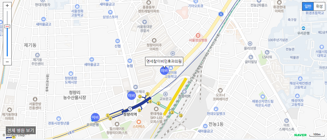 서울 동대문구 이비인후과 일요일 진료 연세참이비인후과의원