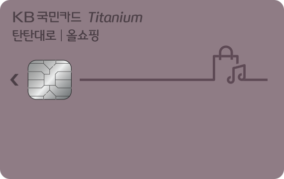 KB국민 탄탄대로 올쇼핑 티타늄카드