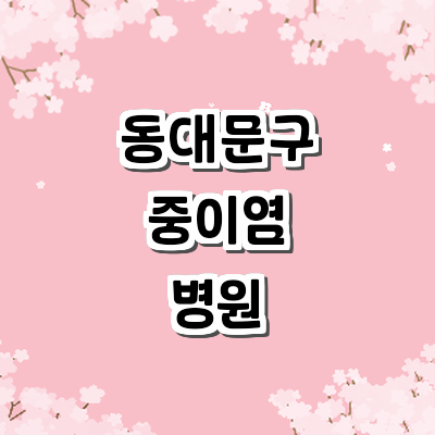 서울 동대문구 중이염
