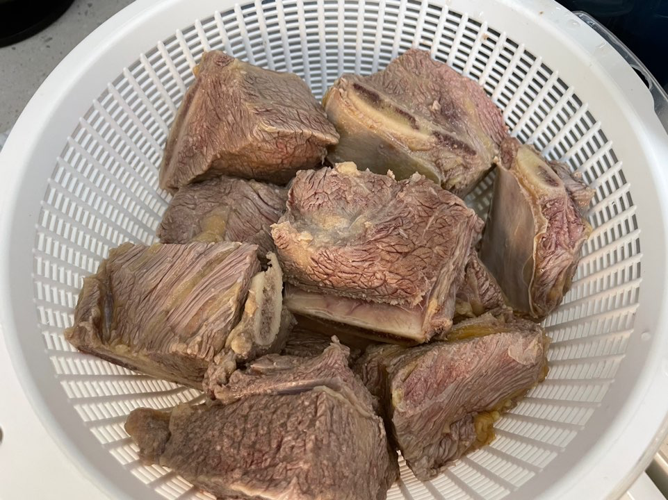 소갈비찜 씻기