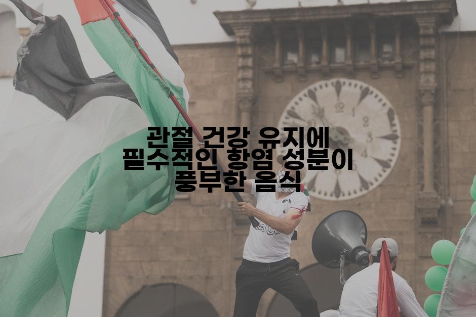 관절 건강 유지에 필수적인 항염 성분이 풍부한 음식