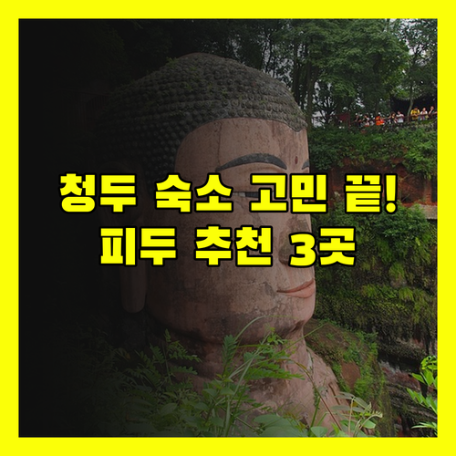 청두 숙소 고민 끝 청두 피두 추천 