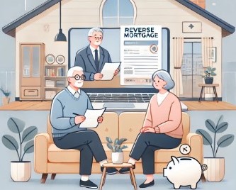 주택 연금 조건을 상담 받고 있는 모습