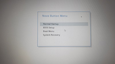 레노버 새노트북 윈도우10재설치법-초기화면