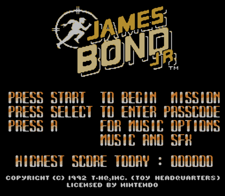  NES ROMS - James Bond Jr (EUROPE / 유럽판 롬파일 다운로드)