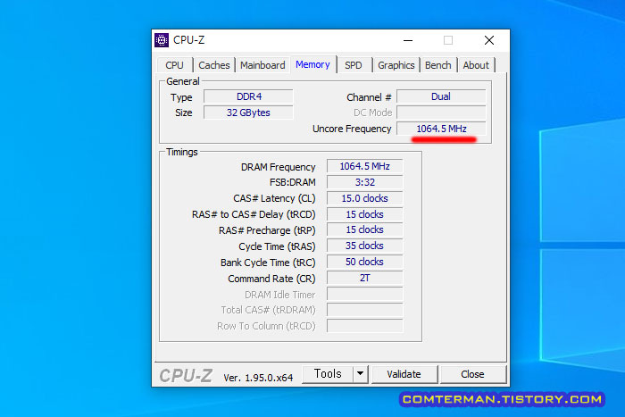DDR4 2133 3200 메모리 혼용 CPU-Z