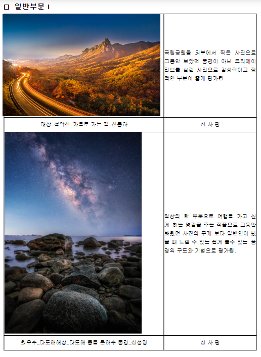  국립공원 사진공모전 대상 ‘가을로 가는 길’