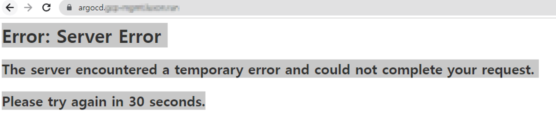 502 Server Error Response