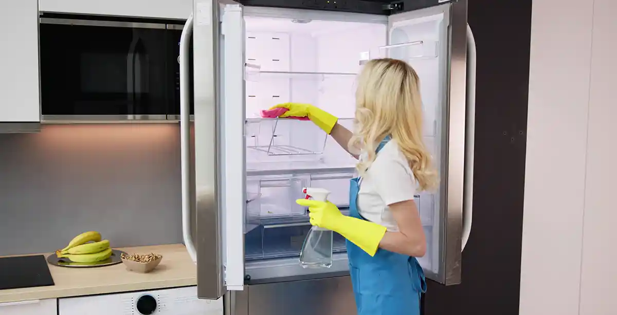 냉장고안-청소하는-여자
