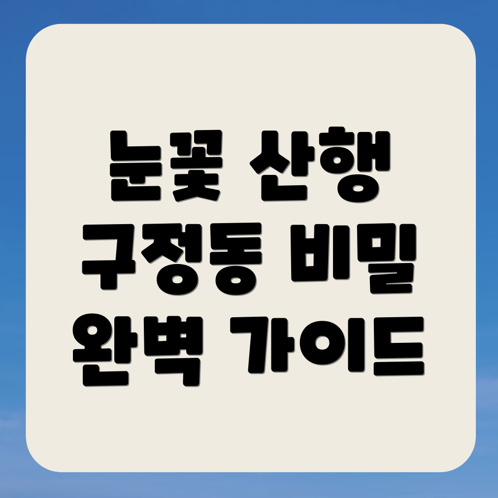 구정동 눈꽃 산행
