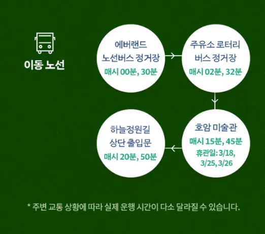 에버랜드셔틀버스정류장