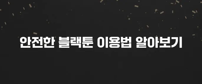블랙툰 사이트 정보와 안전하게 보는법