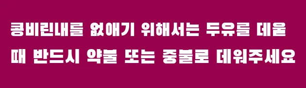 콩비린내를 없애기 위해서는 두유를 데울 때 반드시 약불 또는 중불로 데워주세요