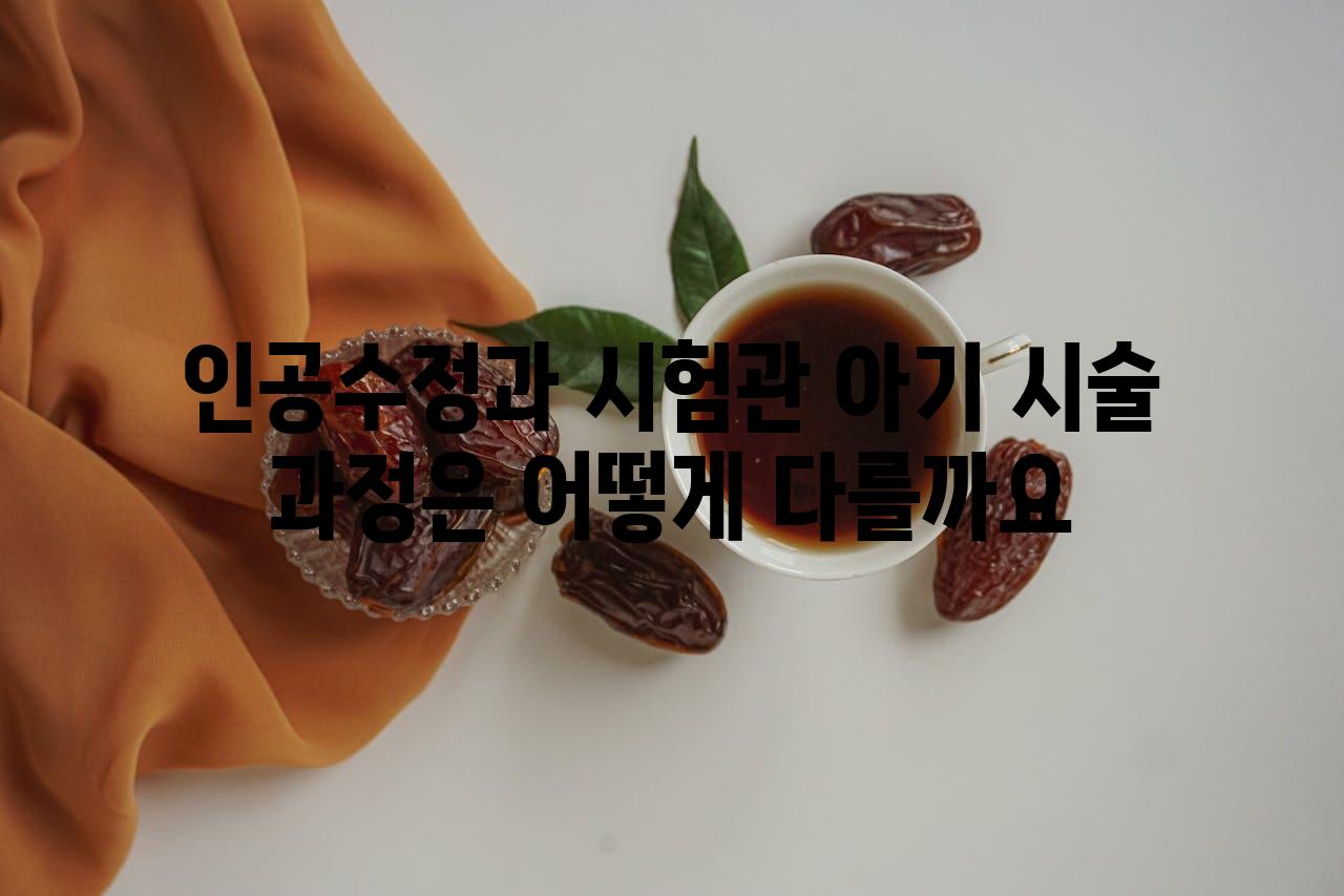 인공수정과 시험관 아기 시술 과정은 어떻게 다를까요