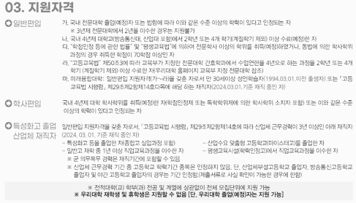 동명대 편입 커트라인