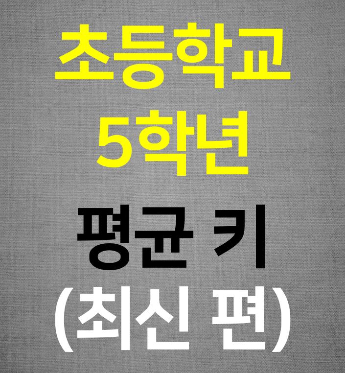  초등 5학년 평균키