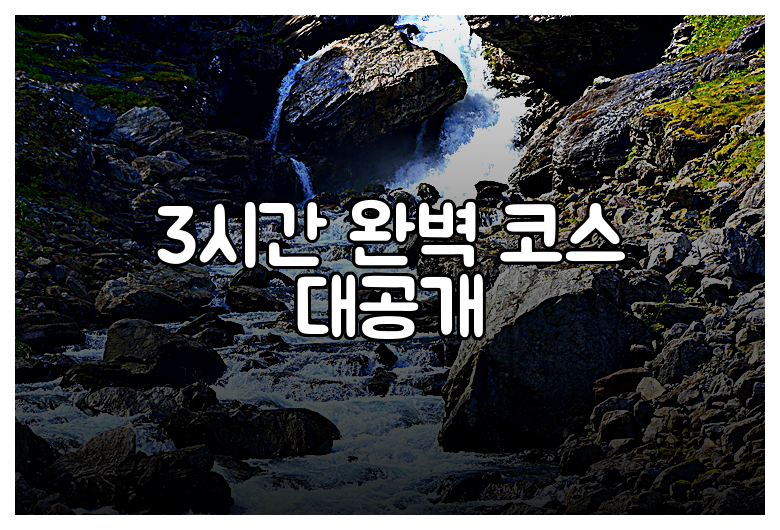 3시간 완벽 코스 대공개